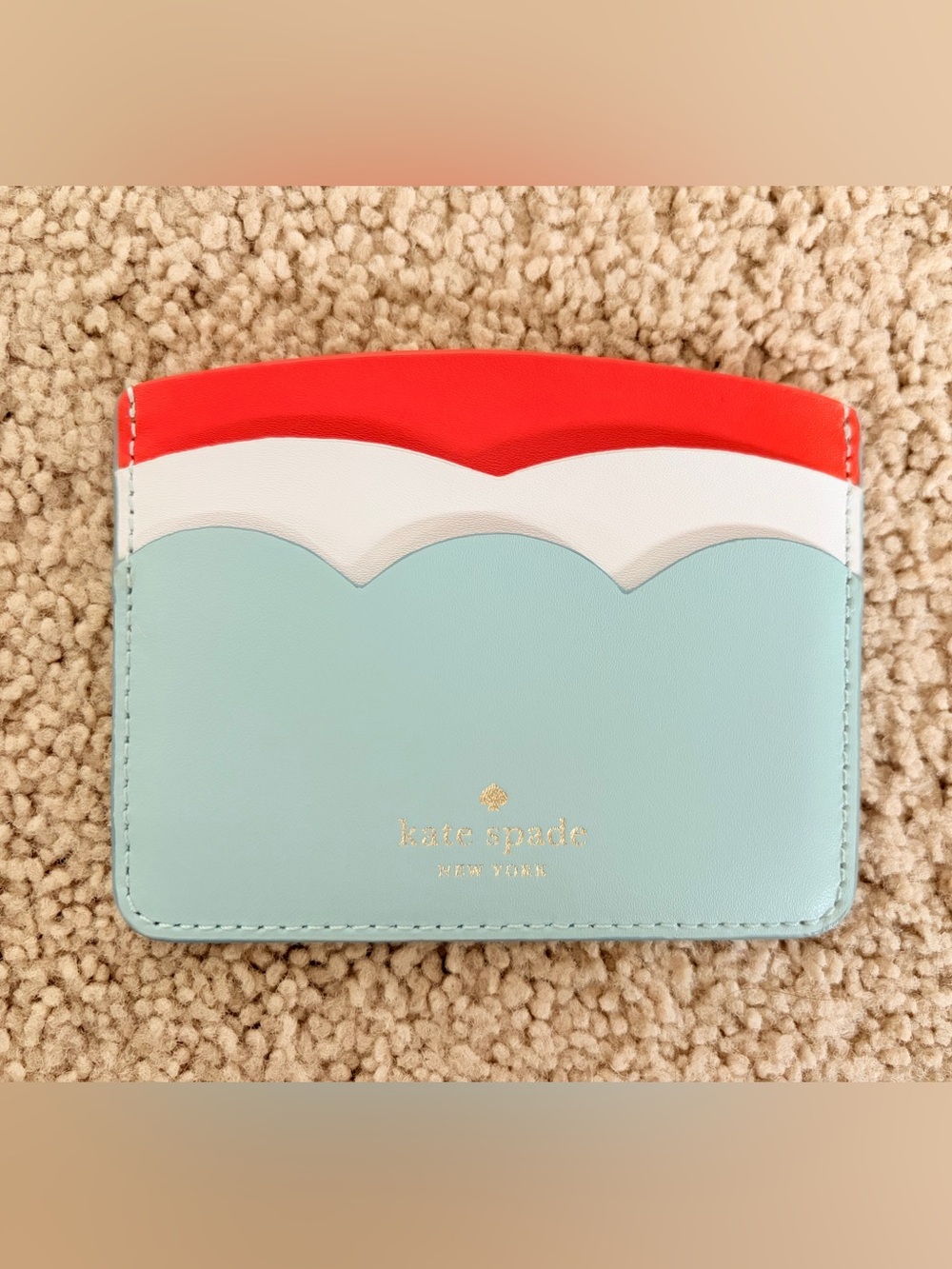 kate spade leather scallop cardholder